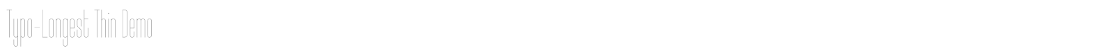 Typo Longest font preview
